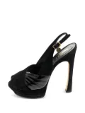 Saint Laurent Pre-Owned 145mm slingback platform sandals - Black