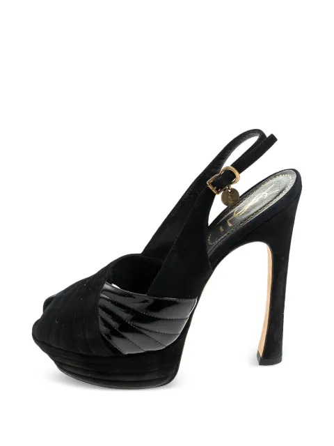 Saint Laurent Pre-Owned 145mm slingback platform sandals