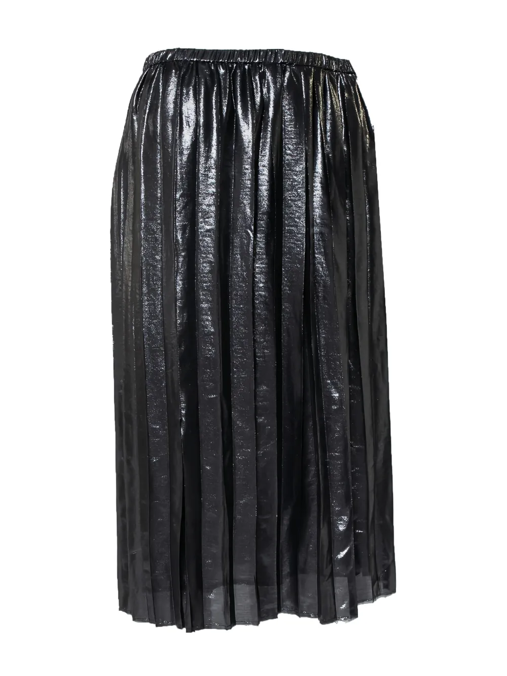 Isabel Marant Vintage Pre-owned geplooide metallic midi-rok - Zwart