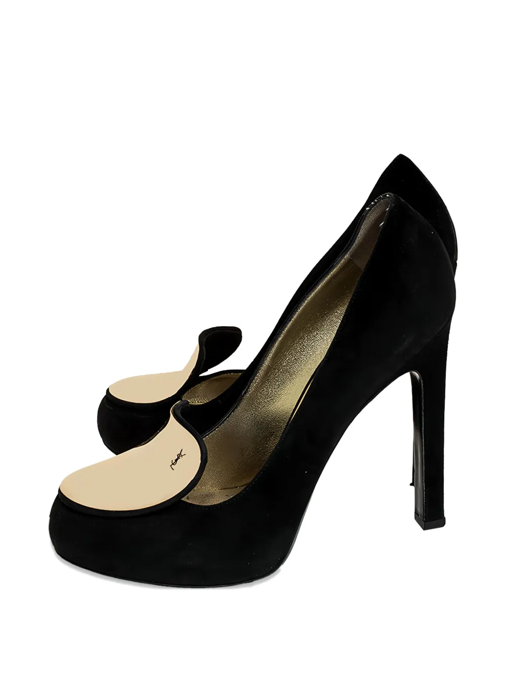 Saint Laurent Pre-Owned 125 mm Catherine suède pumps - Zwart
