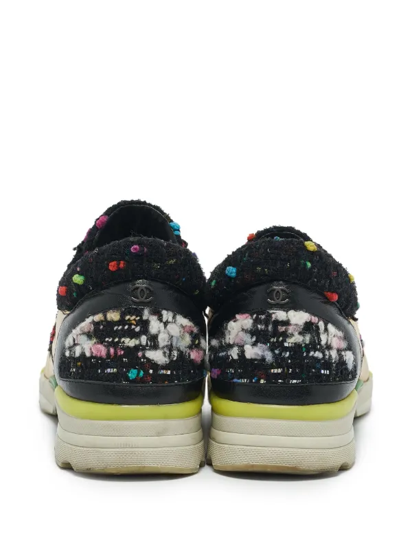 CHANEL Pre-Owned ツイード スニーカー | ブラック | FARFETCH JP