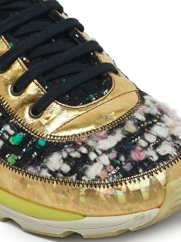 CHANEL Pre-Owned ツイード スニーカー | ブラック | FARFETCH JP