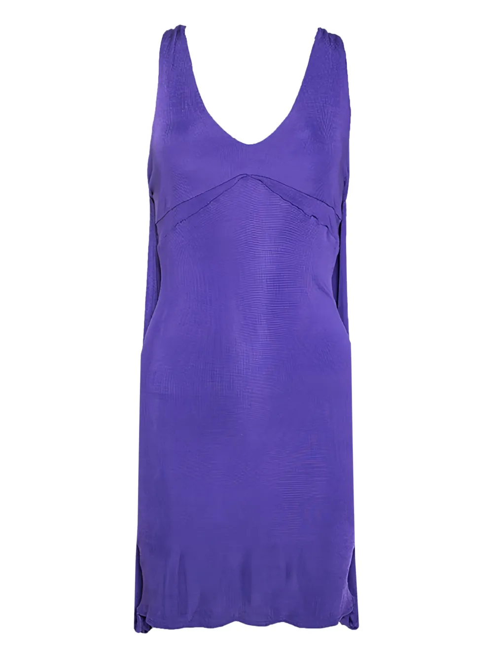 Just Cavalli Vintage Minikleid mit tiefem U-Ausschnitt - Violett