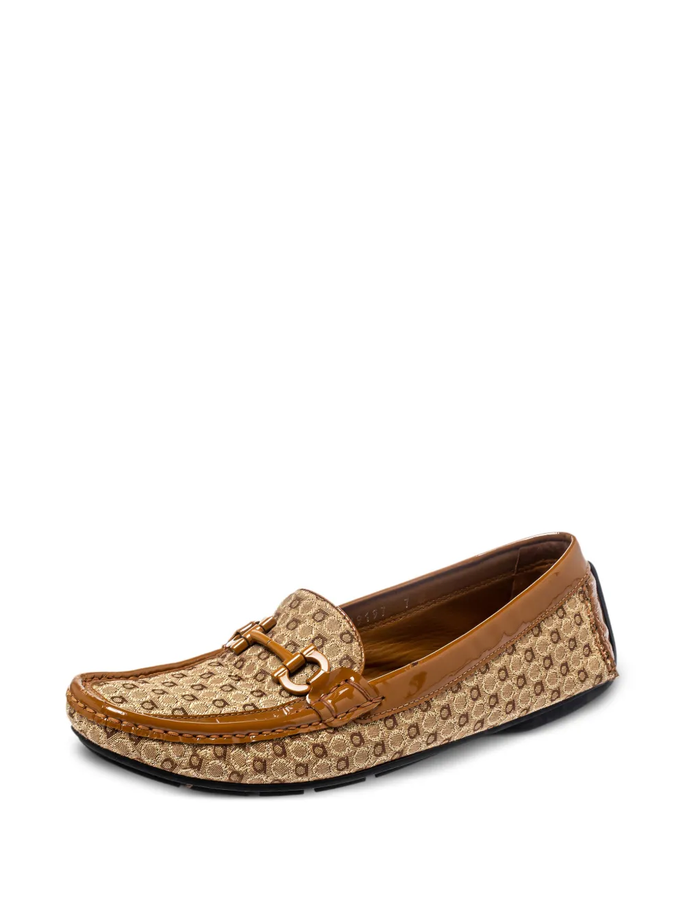 Ferragamo Pre-Owned Loafers met monogram - Beige