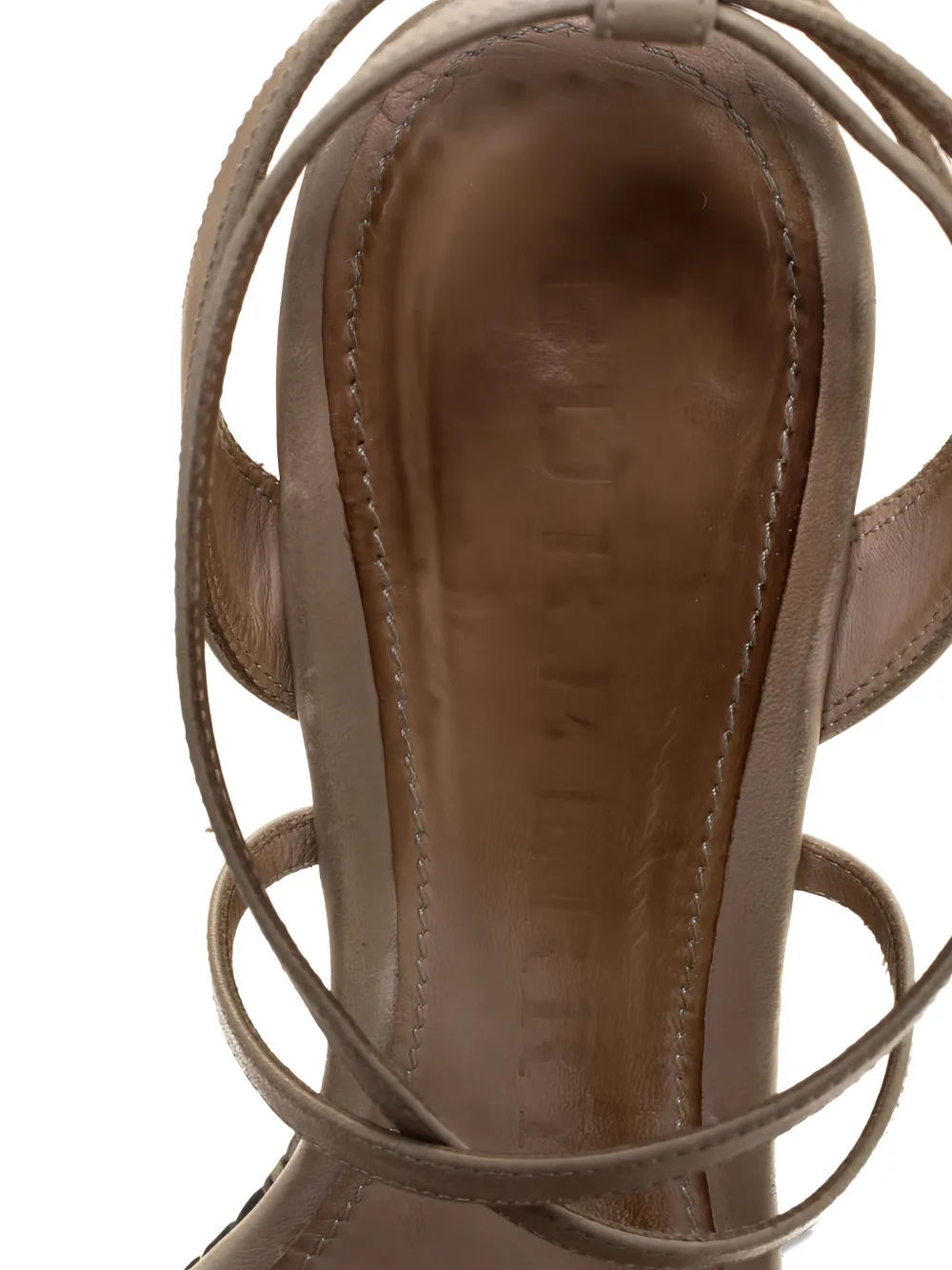 Pre-owned Burberry Leather Espadrille Wedge Sandals In Green