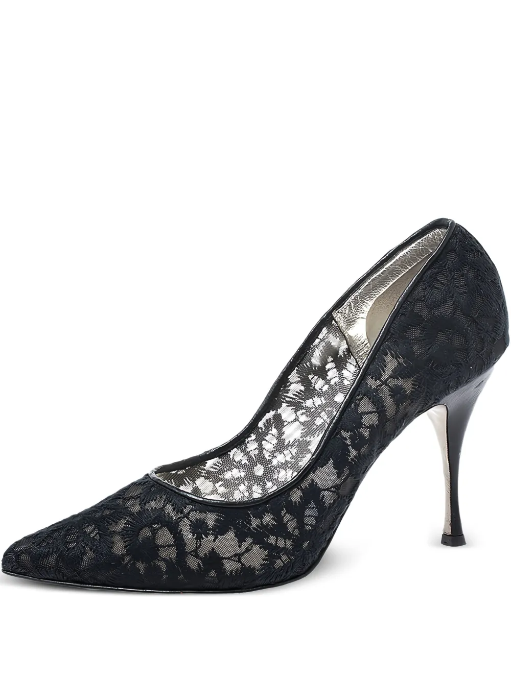 Dolce & Gabbana Pre-Owned zapatillas de encaje con tacón de 100mm | negro | Image 1