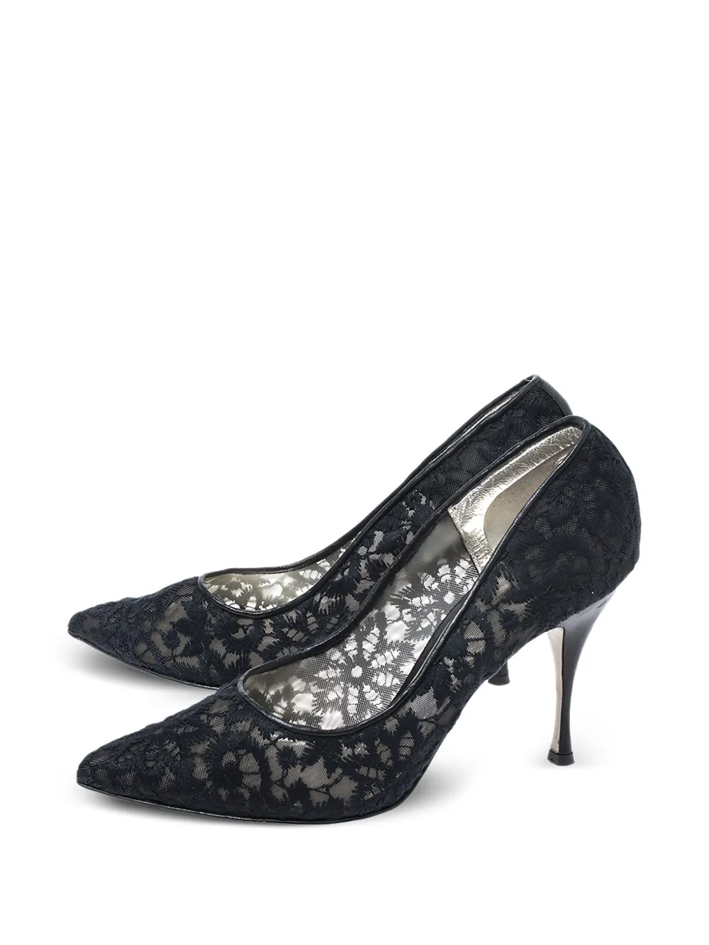 Dolce & Gabbana Pre-Owned zapatillas de encaje con tacón de 100mm | Image 2