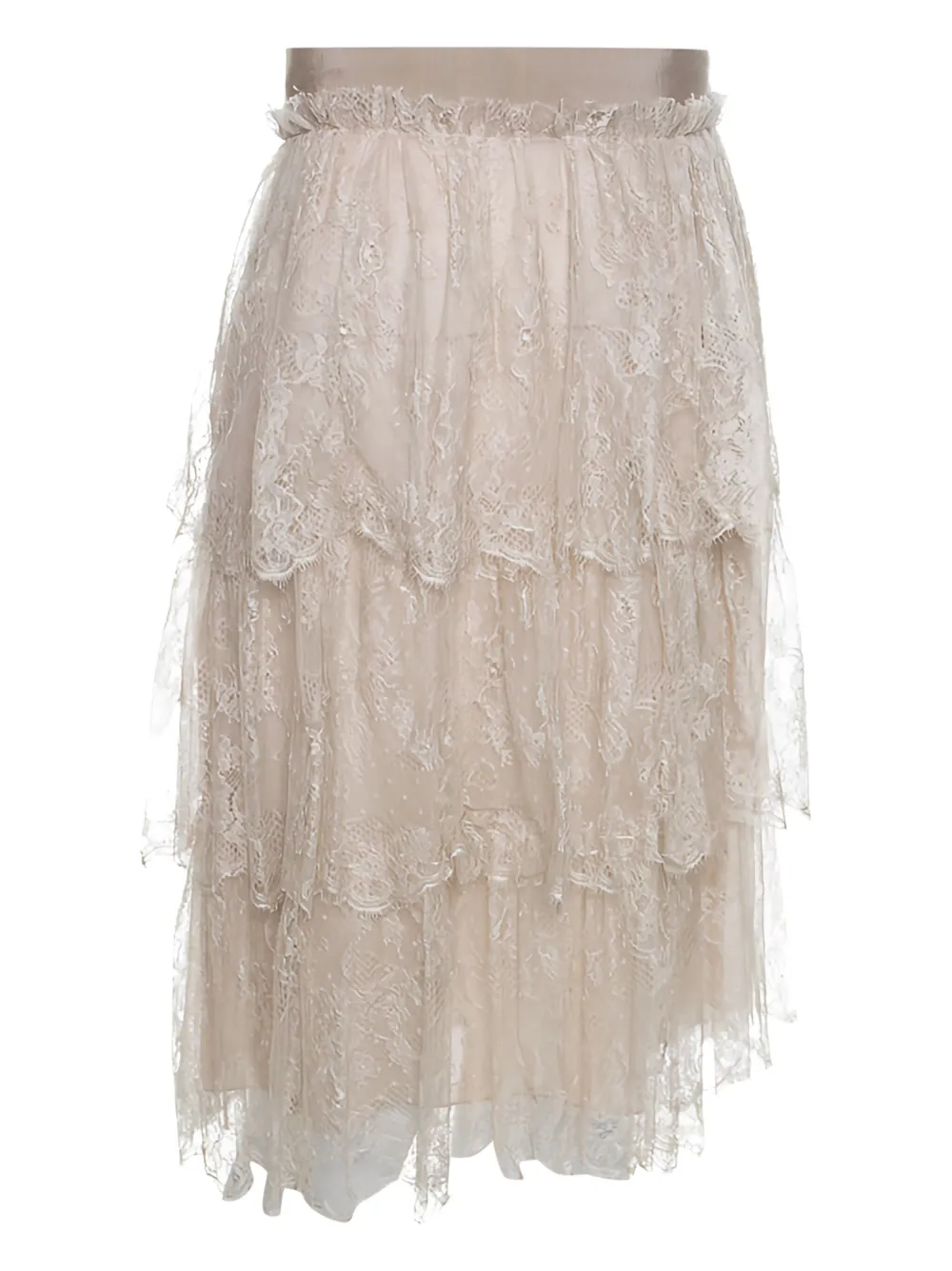 Valentino Garavani Pre-Owned lace midi skirt | Neutrals | Image 1