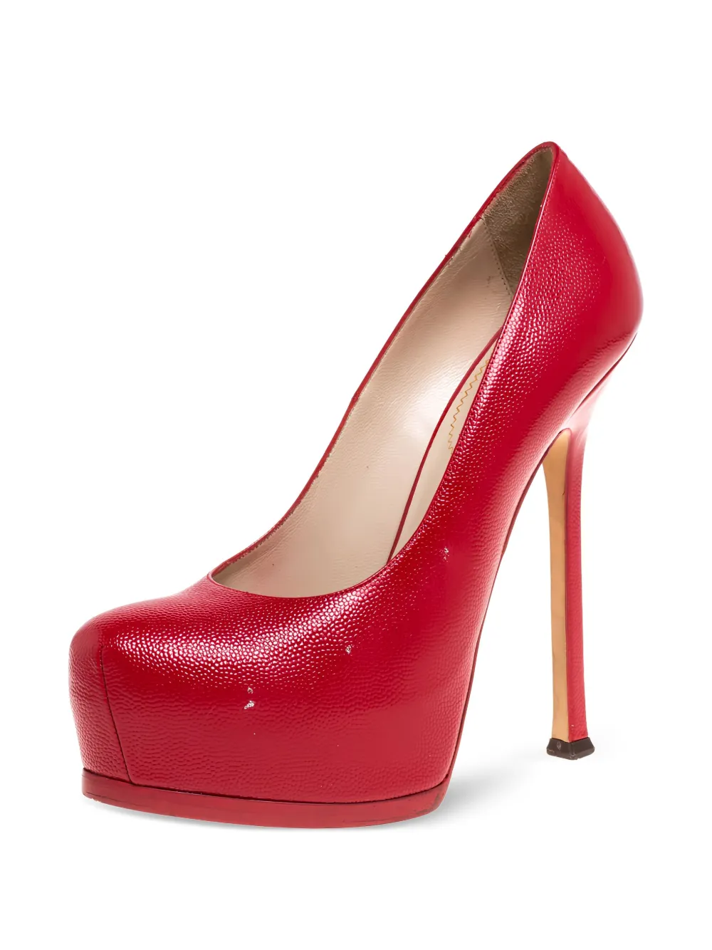 Saint Laurent Pre-Owned Pumps met leren hak - Rood