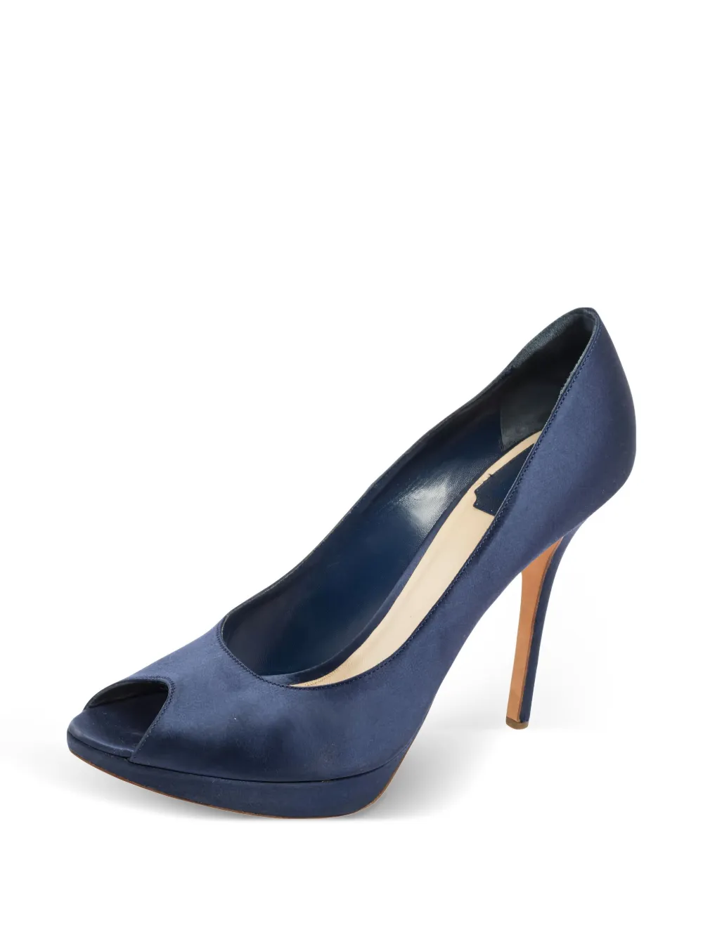 Christian Dior Pre-Owned Satijnen pumps met hak - Blauw