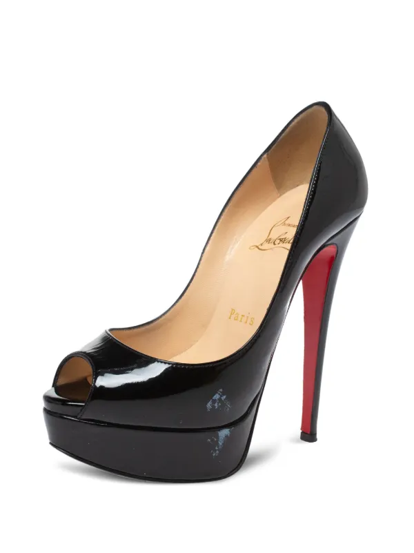 Christian Louboutin Pre-Owned 140mm Lady Peep Pumps Black