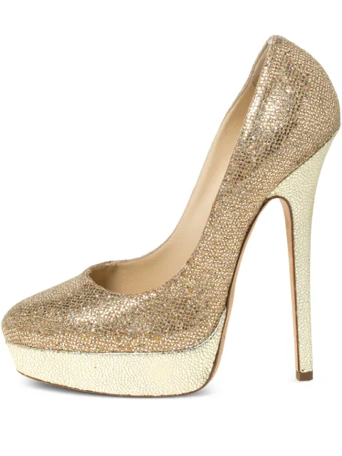 Jimmy Choo Pre-Owned zapatillas con glitter y plataforma de 150mm