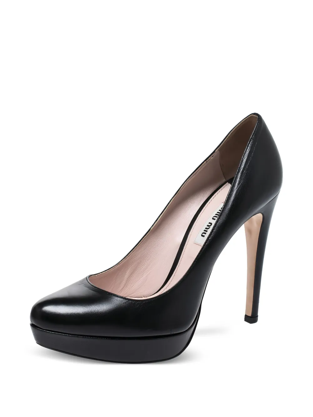 Miu Miu Pre-Owned 120 mm stiletto pumps met plateauzool - Zwart