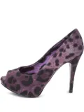 Dolce & Gabbana Pre-Owned 115mm leopard-print platform pumps - Purple