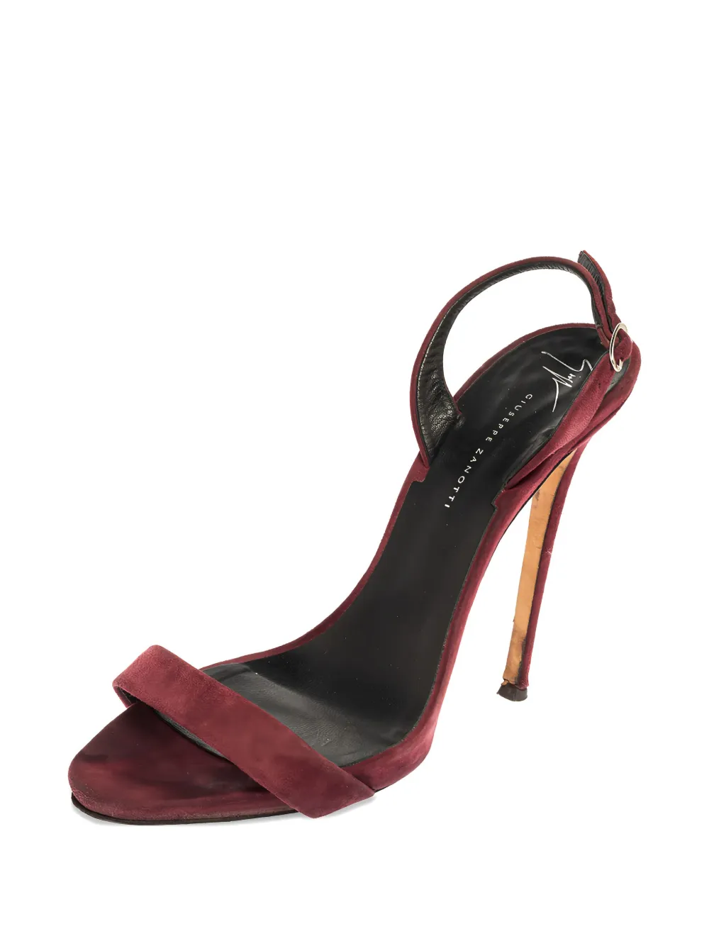 Giuseppe Zanotti Vintage 130 mm suède slingback sandalen - Rood