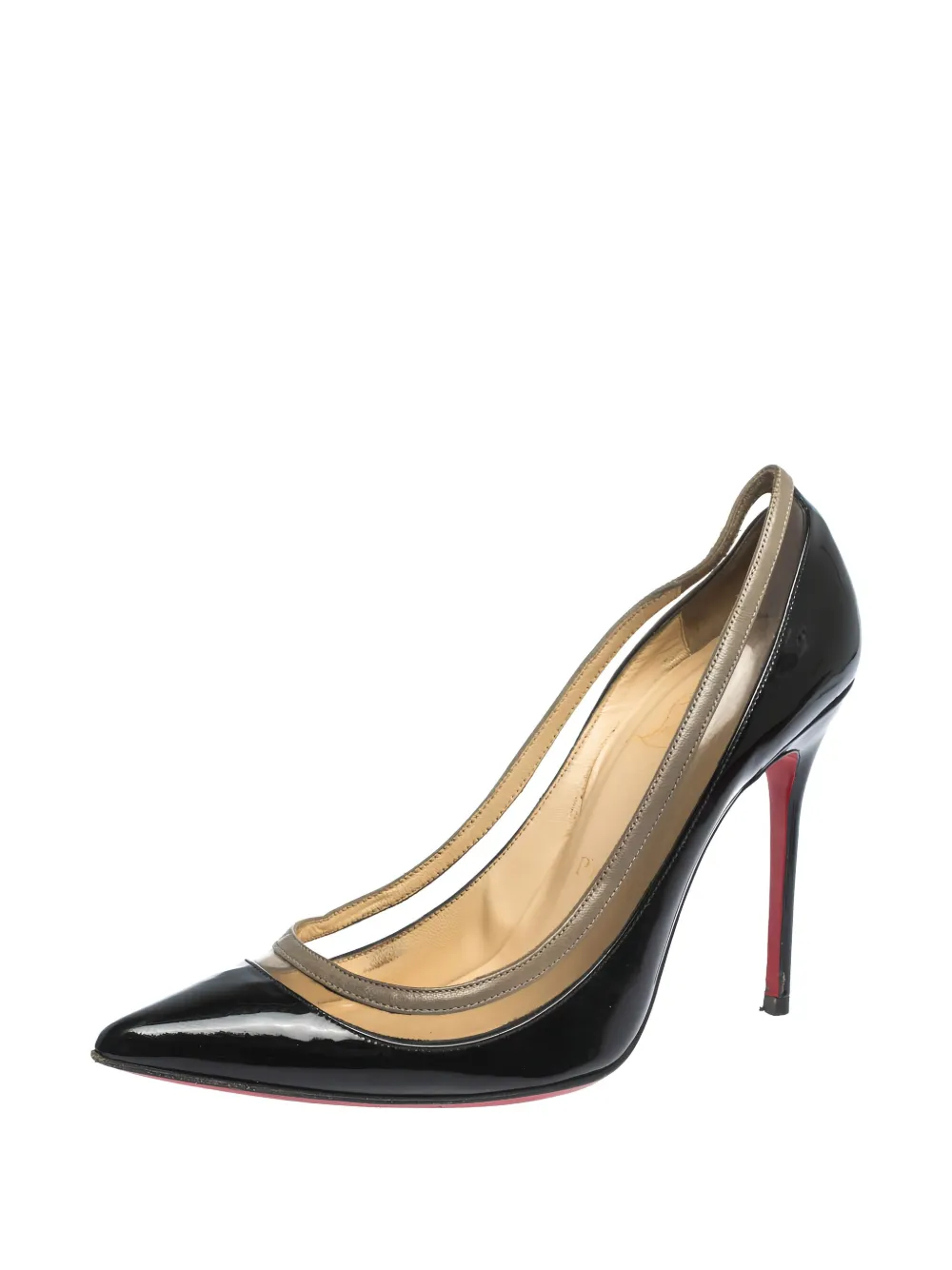 Christian Louboutin Pre-Owned 100mm Paulina lakleren pumps - Zwart
