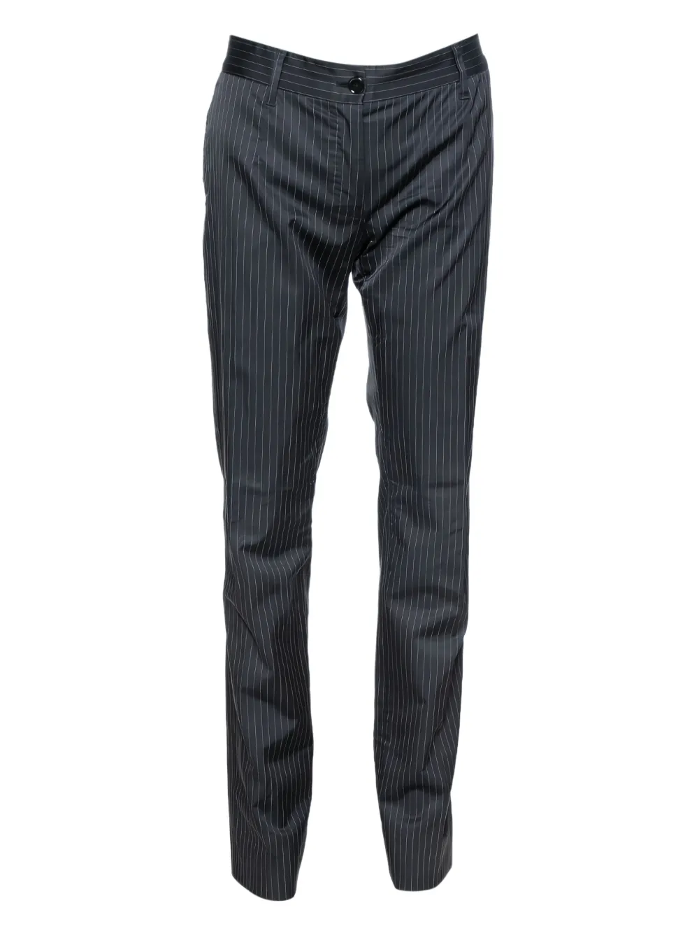 Pre-owned Dolce & Gabbana Pinstripe Trousers In Black