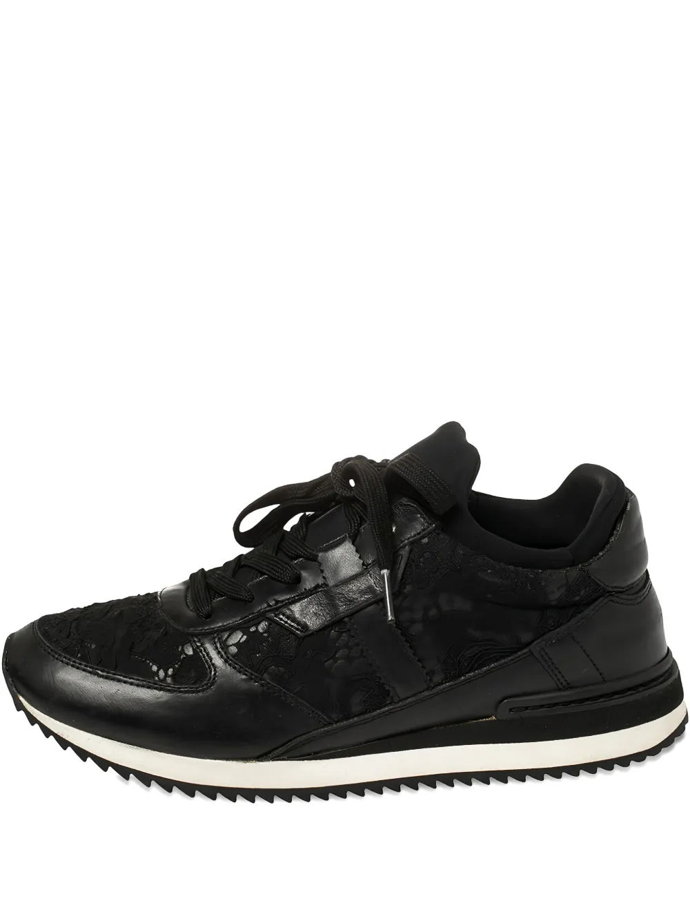 Dolce & Gabbana Pre-Owned lace-panel leather sneakers | Black | Image 1