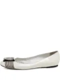 Giuseppe Zanotti Vintage pre-owned patent-leather ballet flats - White