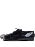 Miu Miu Pre-Owned rhinestone-embellished patent Oxford shoes - Black