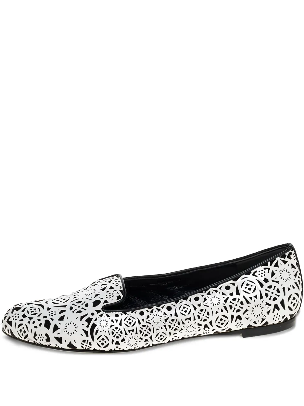 Alexander McQueen Pre-Owned lace-cut ballet flat | White | Image 1