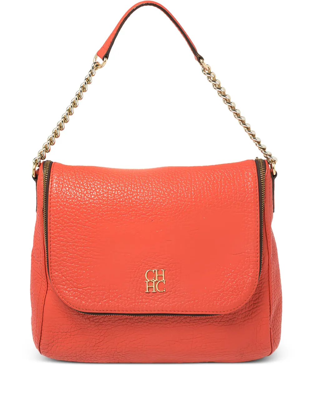 Carolina Herrera Vintage leather shoulder bag | Orange | Image 1