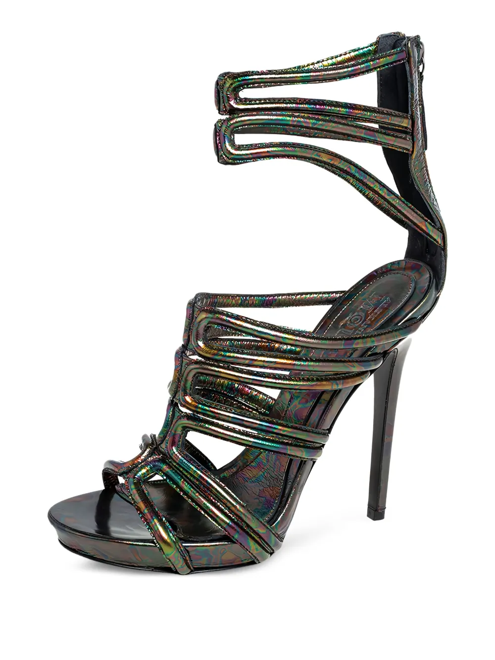 Alexander McQueen Pre-Owned 130 mm Oil Slick sandalen - Grijs