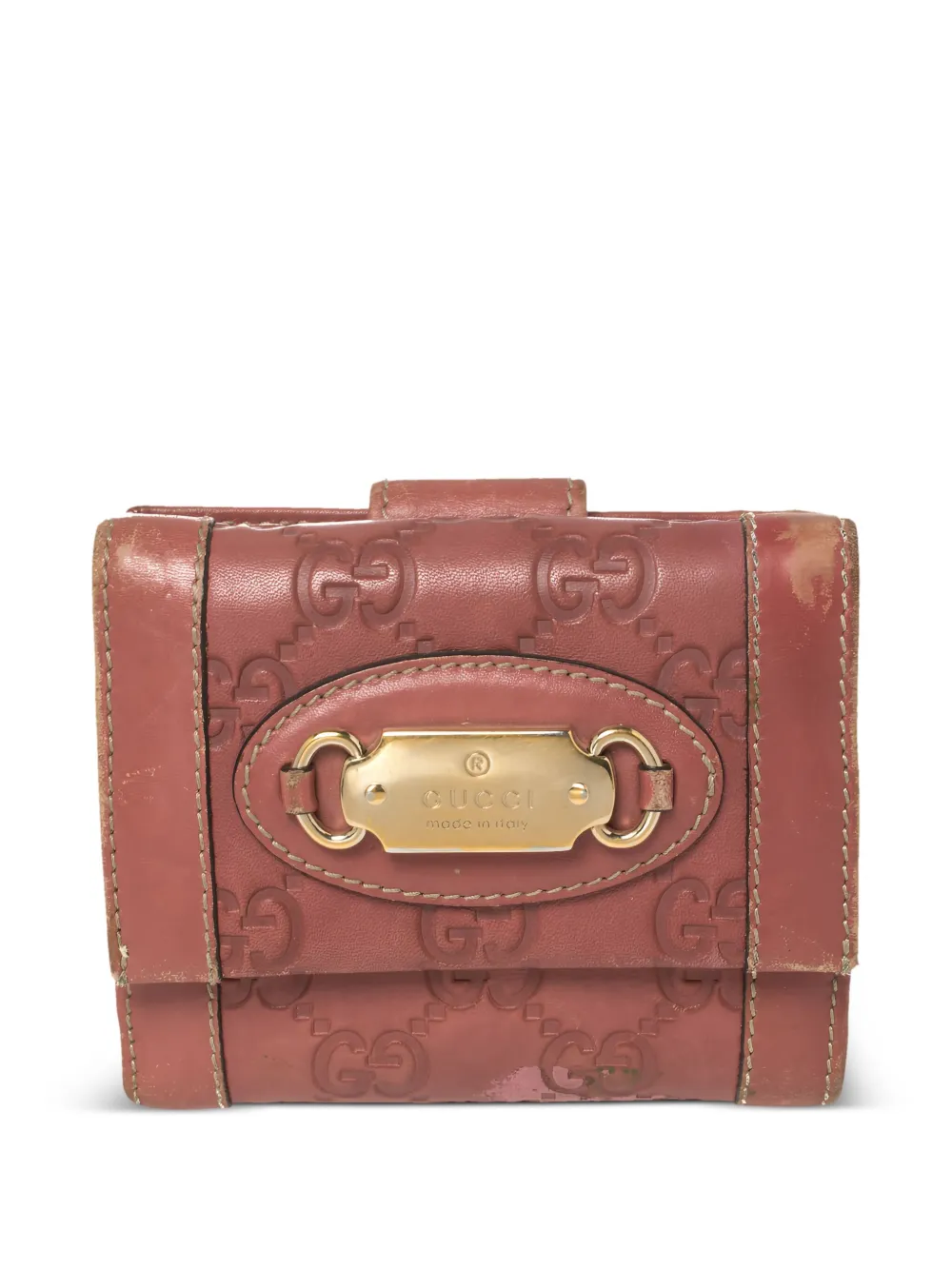 Pre-owned Gucci Ssima Leather Wallet