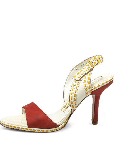 Ferragamo Pre-Owned panelled slingback sandals