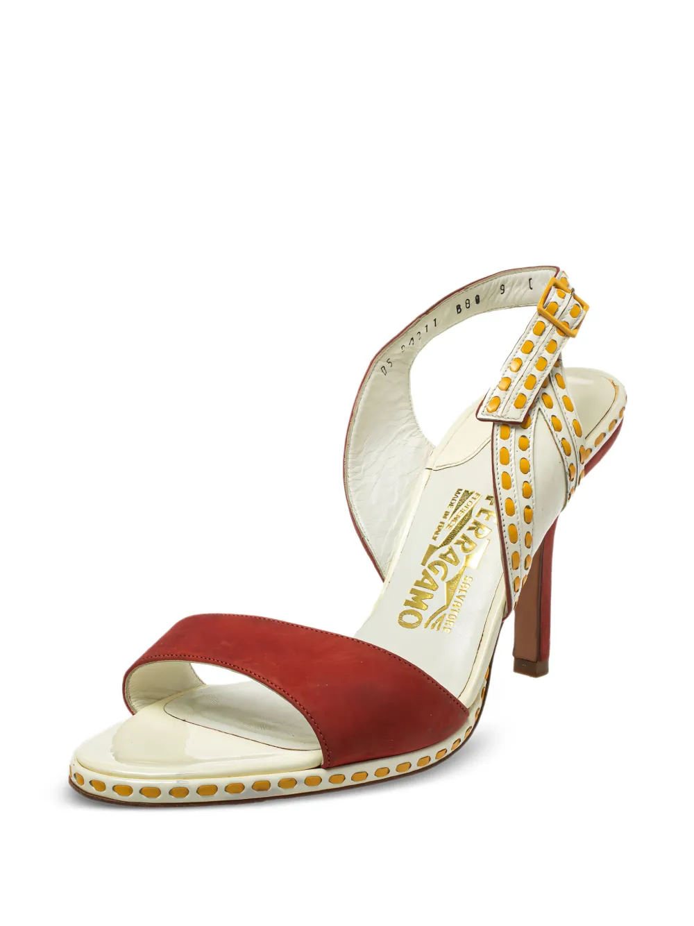 Ferragamo Pre-Owned panelled slingback sandals | Image 2