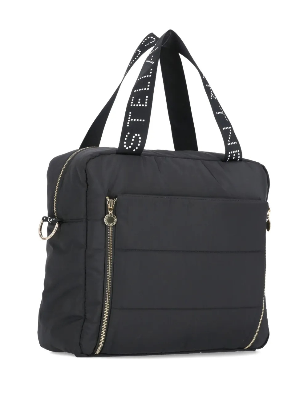 Stella McCartney Kids quilted logo-strap changing bag - Zwart
