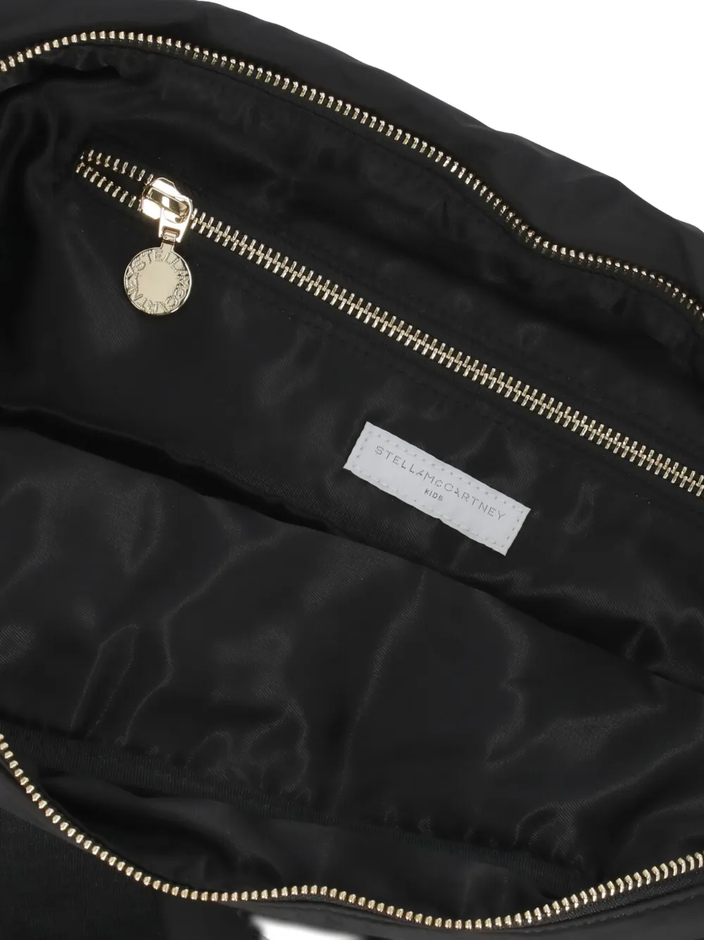 Stella McCartney Kids Gewatteerde luiertas met logoband Zwart