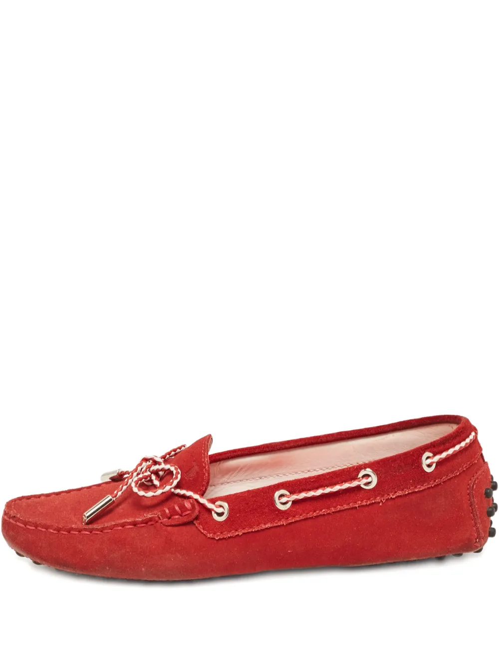 Tod's Vintage プレオウンド スエード ローファー - レッド Tod's Vintage プレオウンド スエード ローファー - レッド