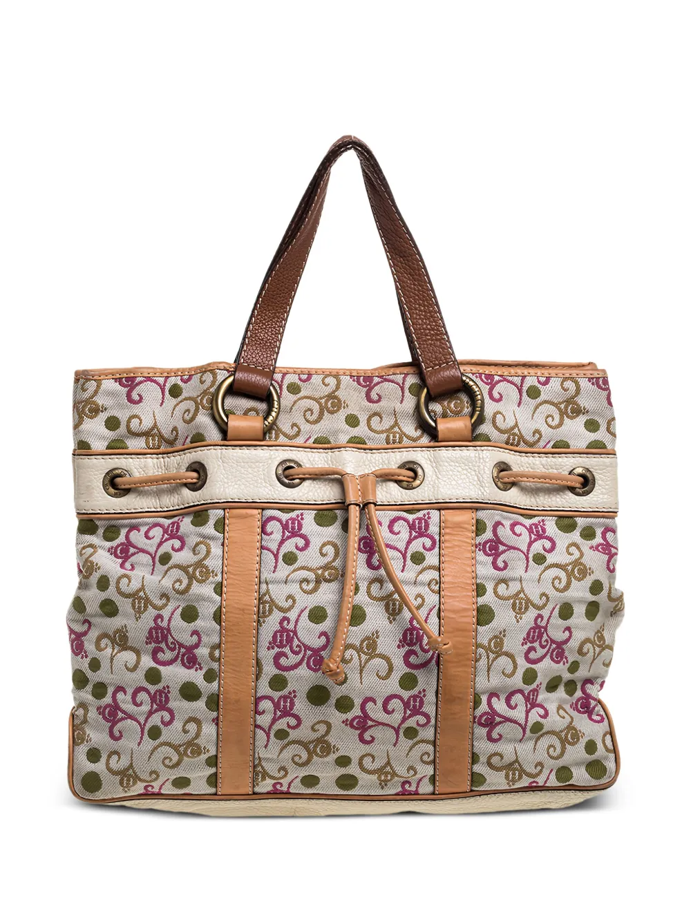 pre-owned embroidered tote bag