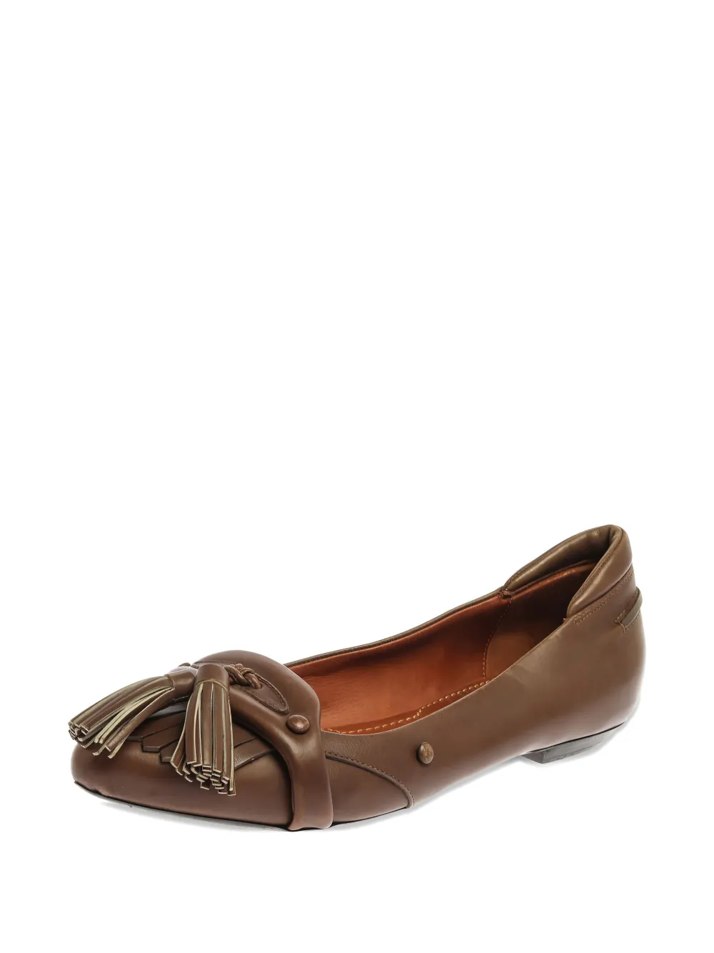 Givenchy Pre-Owned 2024 leren ballerina's met kwastje - Bruin
