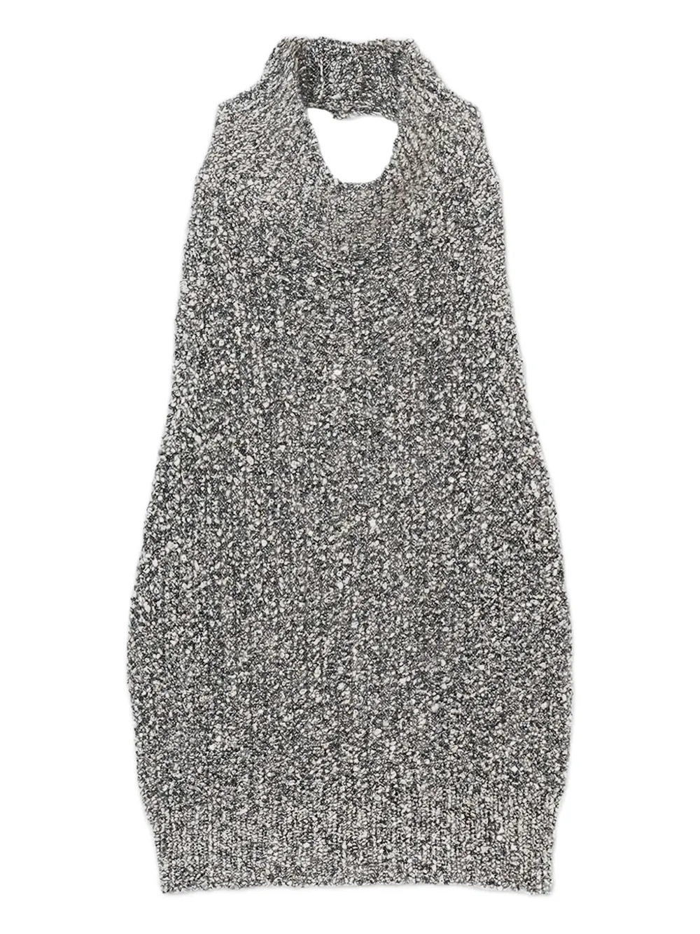 halter-neck knitted top