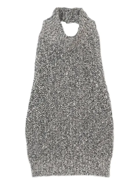 Alysi halter-neck knitted top