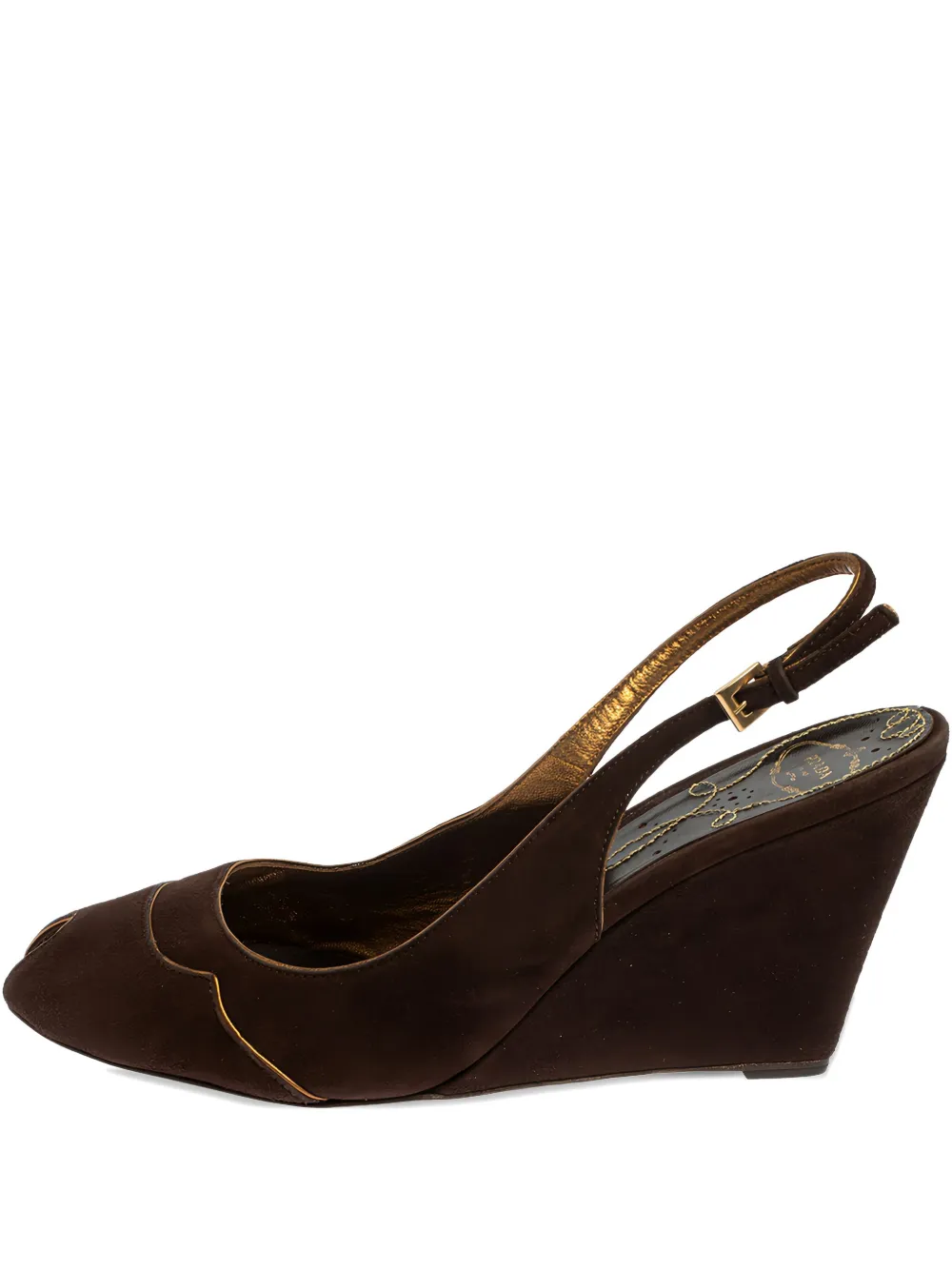 velvet-finish wedge sandals