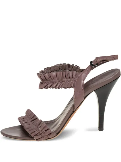 Burberry Pre-Owned leather ruffled sandals
