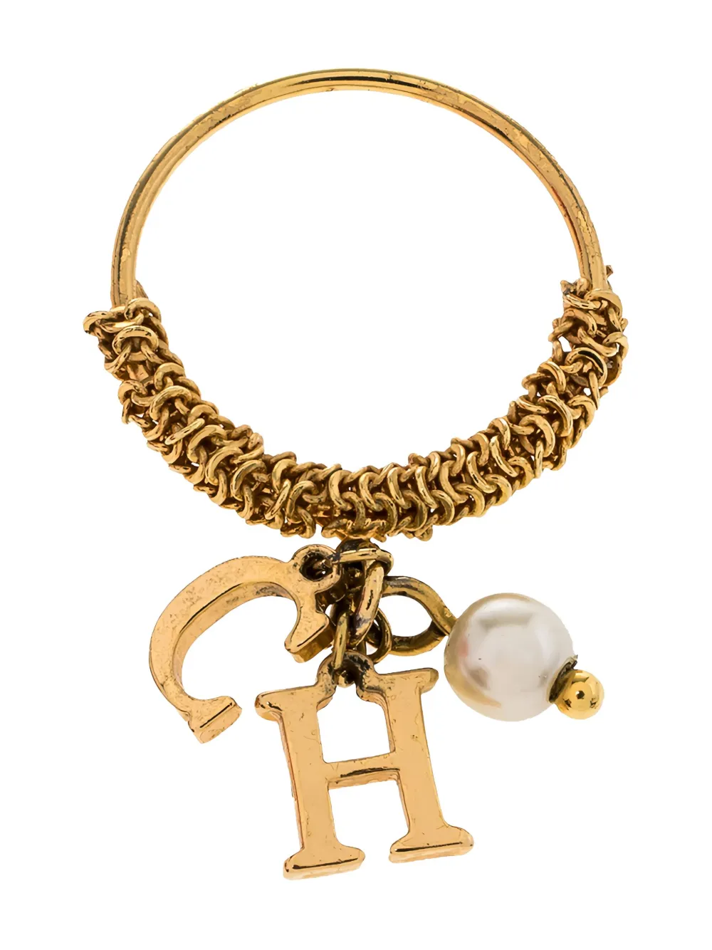 Pre-owned CH logo-charms ring