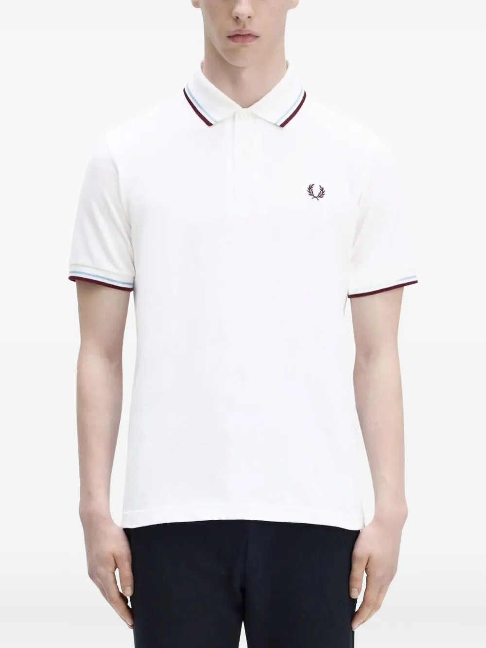 tipped-collar polo shirt