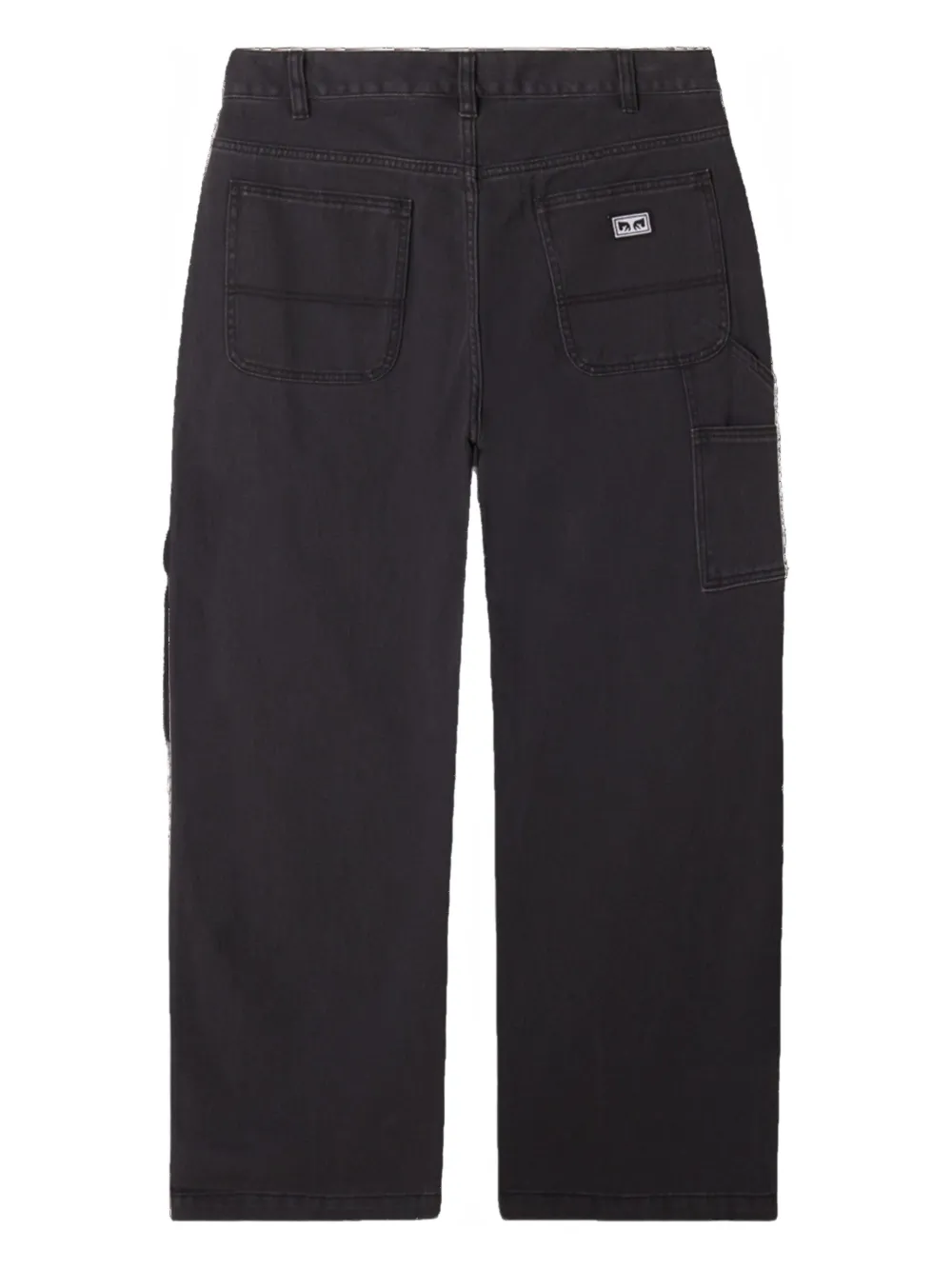 Obey faded-wash trousers - Zwart