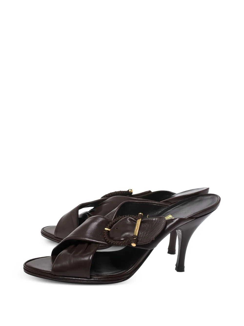 Ferragamo Pre-Owned Lakleren sandalen - Bruin