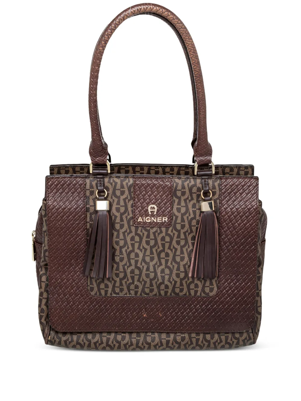 Aigner Vintage 2023 monogram tote bag - Braun