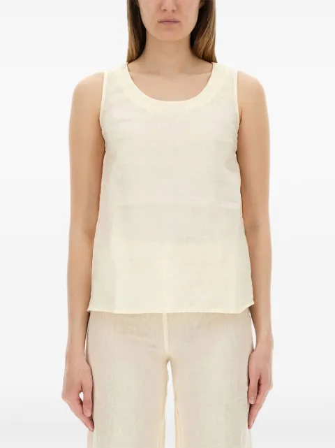 120% Lino linen round-neck top