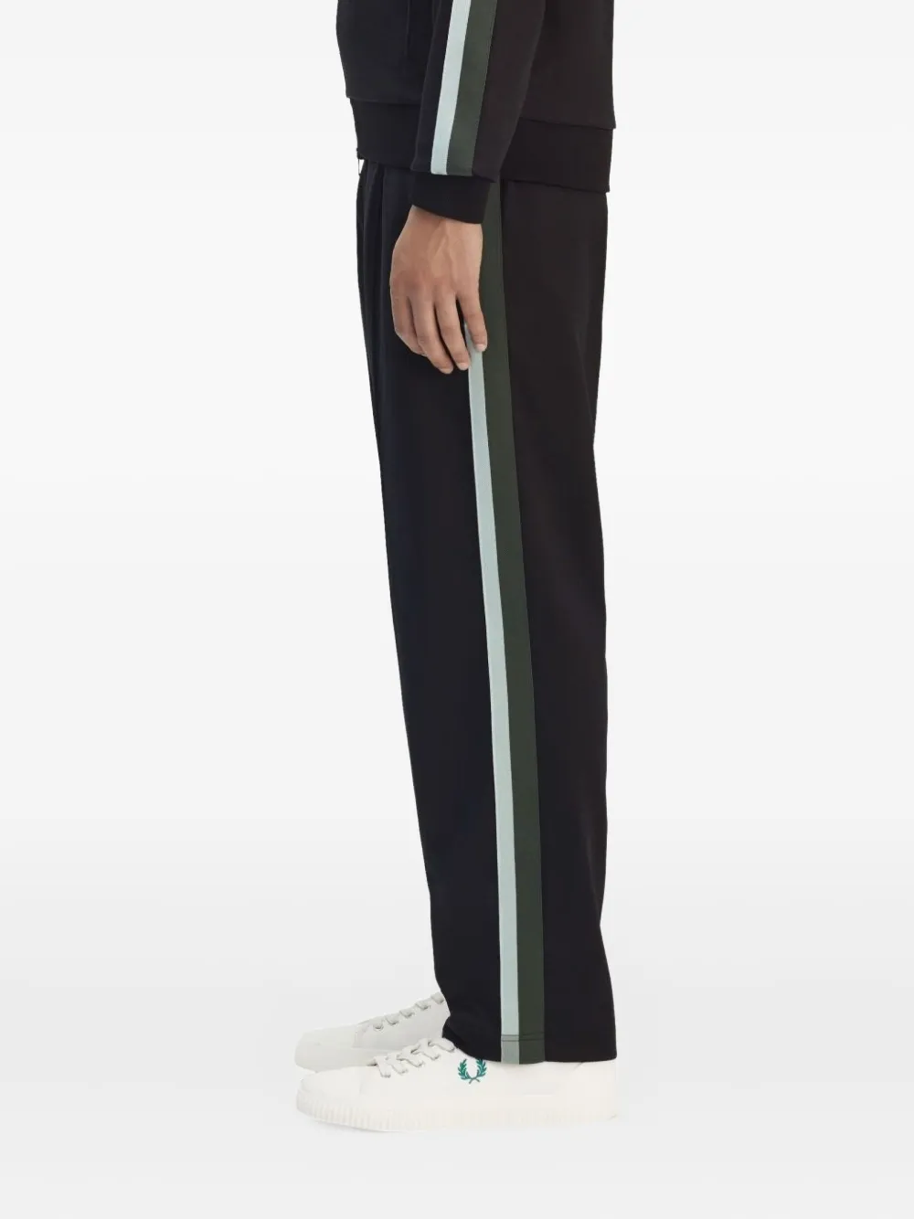 Fred Perry side-stripe track pants - Zwart