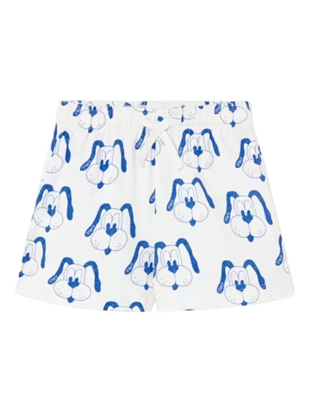 Tiny Cottons dog-print drawstring shorts | White | Image 1