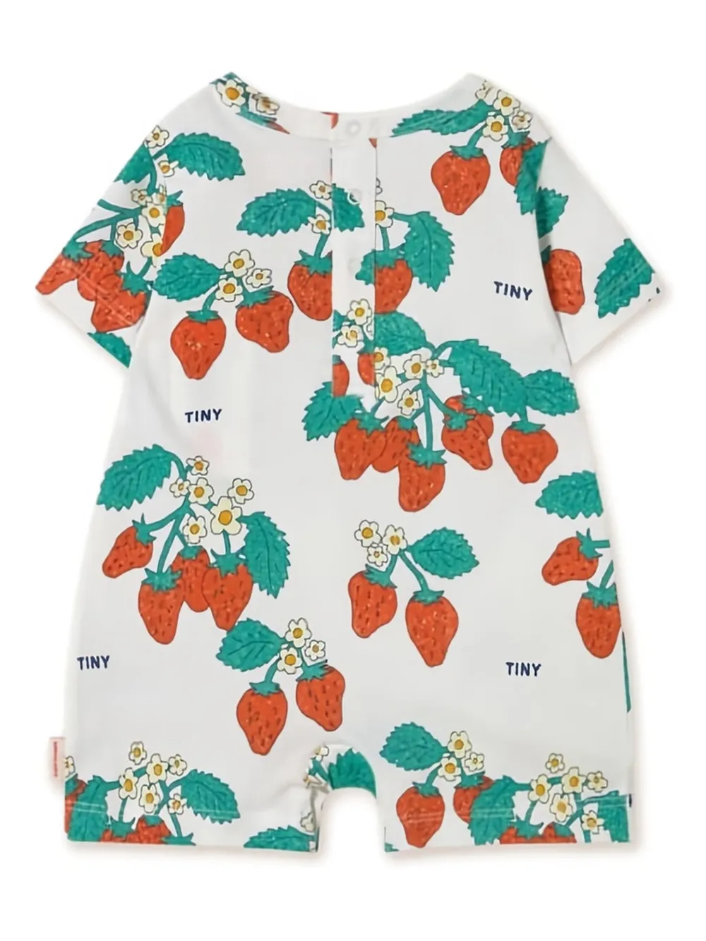 Tiny Cottons strawberry-print babygrow - Wit