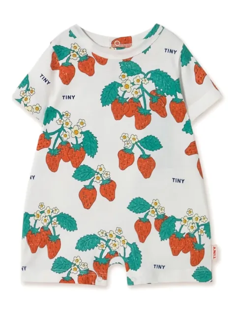 Tiny Cottons mameluco con fresas estampadas