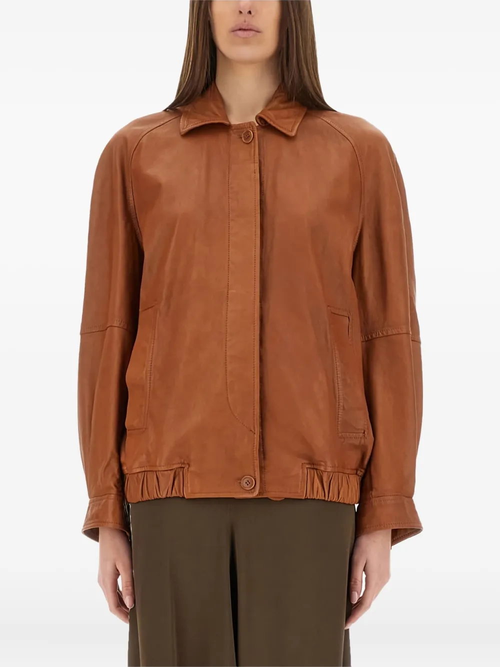 Salvatore Santoro leather bomber jacket CUOIO